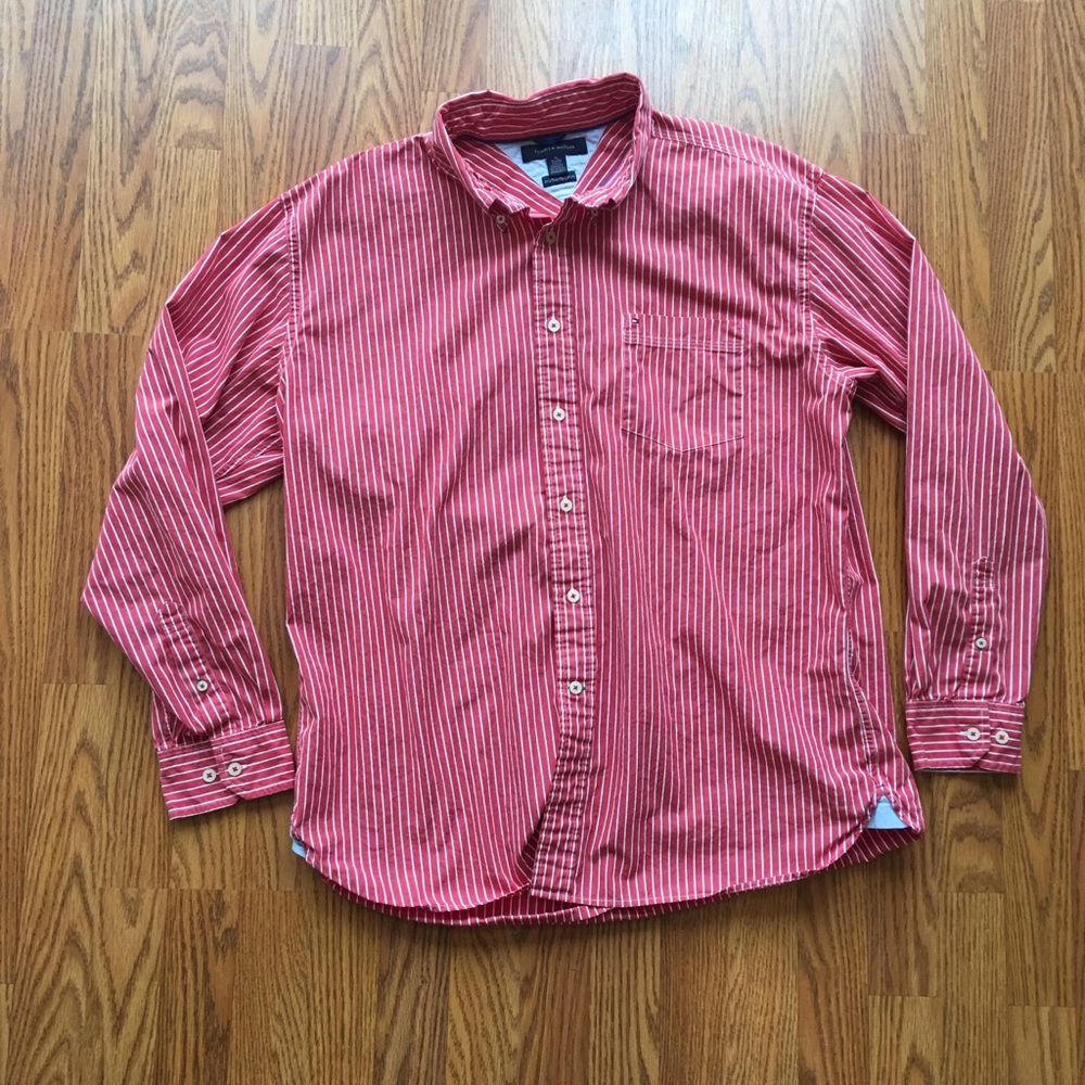 Tommy Hilfiger Red 80’s Two Ply Long Sleeve